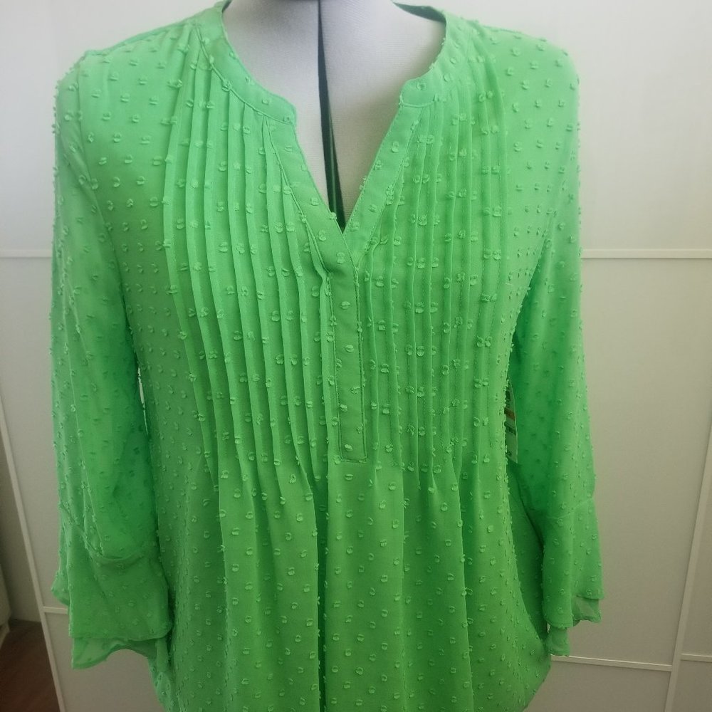 Charter Club NWT Ruffle Bell Sleeve Blouse